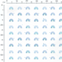 Tissu - Arcs-en-ciel bleus et verts