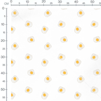Tissu - Oeufs au plat dispersés