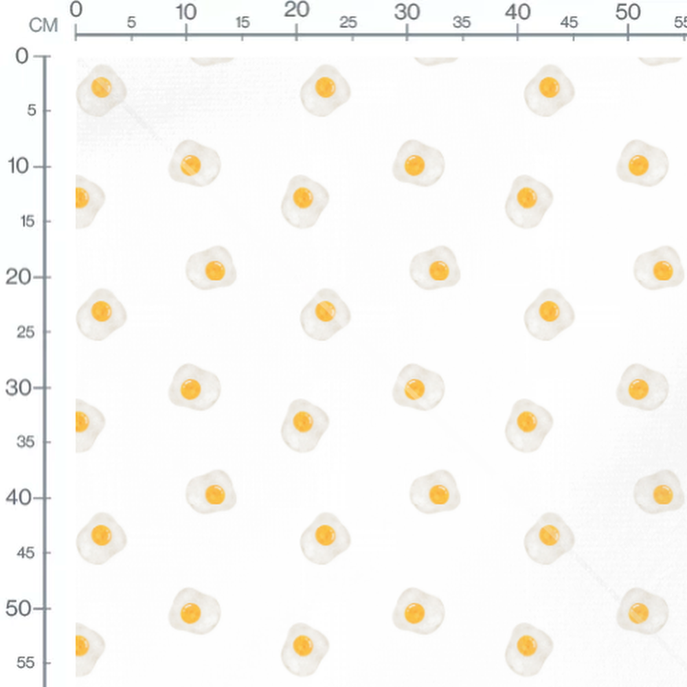 Tissu - Oeufs au plat dispersés