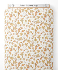 Tissu - Feuilles d'automne beige