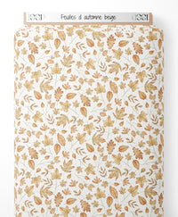 Tissu - Feuilles d'automne beige
