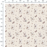 Tissu - Chiots et balles sur beige