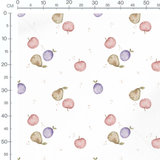 Tissu - Fruits aquarelle fond blanc
