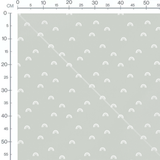 Tissu - Arcs blancs sur fond gris