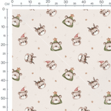 Tissu - Ours de Noël mignons
