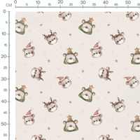 Tissu - Ours de Noël mignons