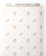 Tissu - Bouquets roses sur fond clair