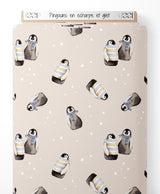 Tissu - Pingouins en écharpe et gilet