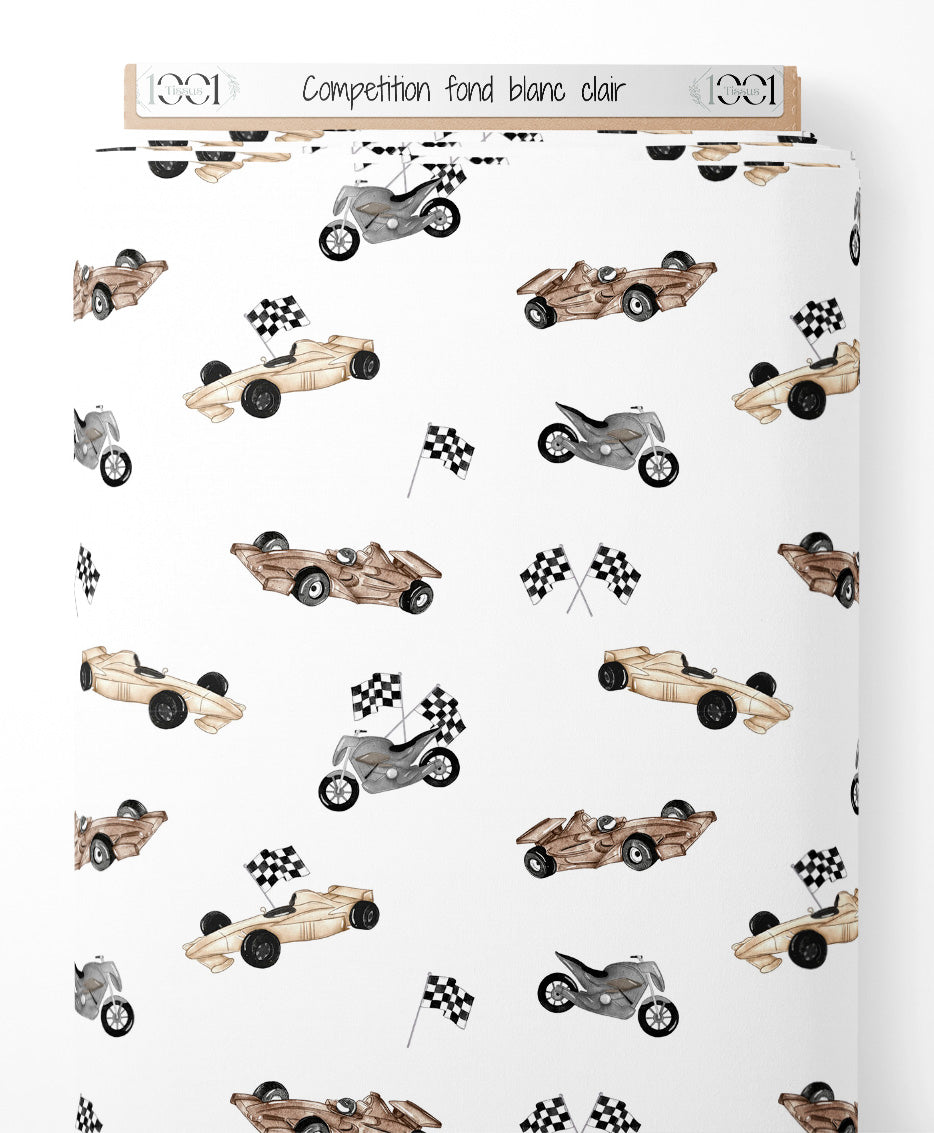 Tissu - Compétition sur fond blanc clair