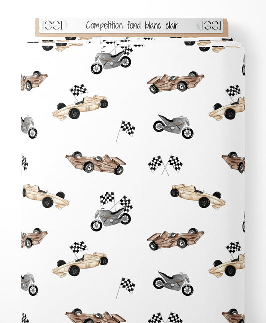 Tissu - Compétition sur fond blanc clair