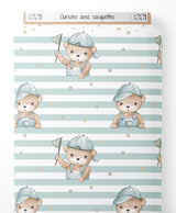 Tissu - Oursons avec casquettes