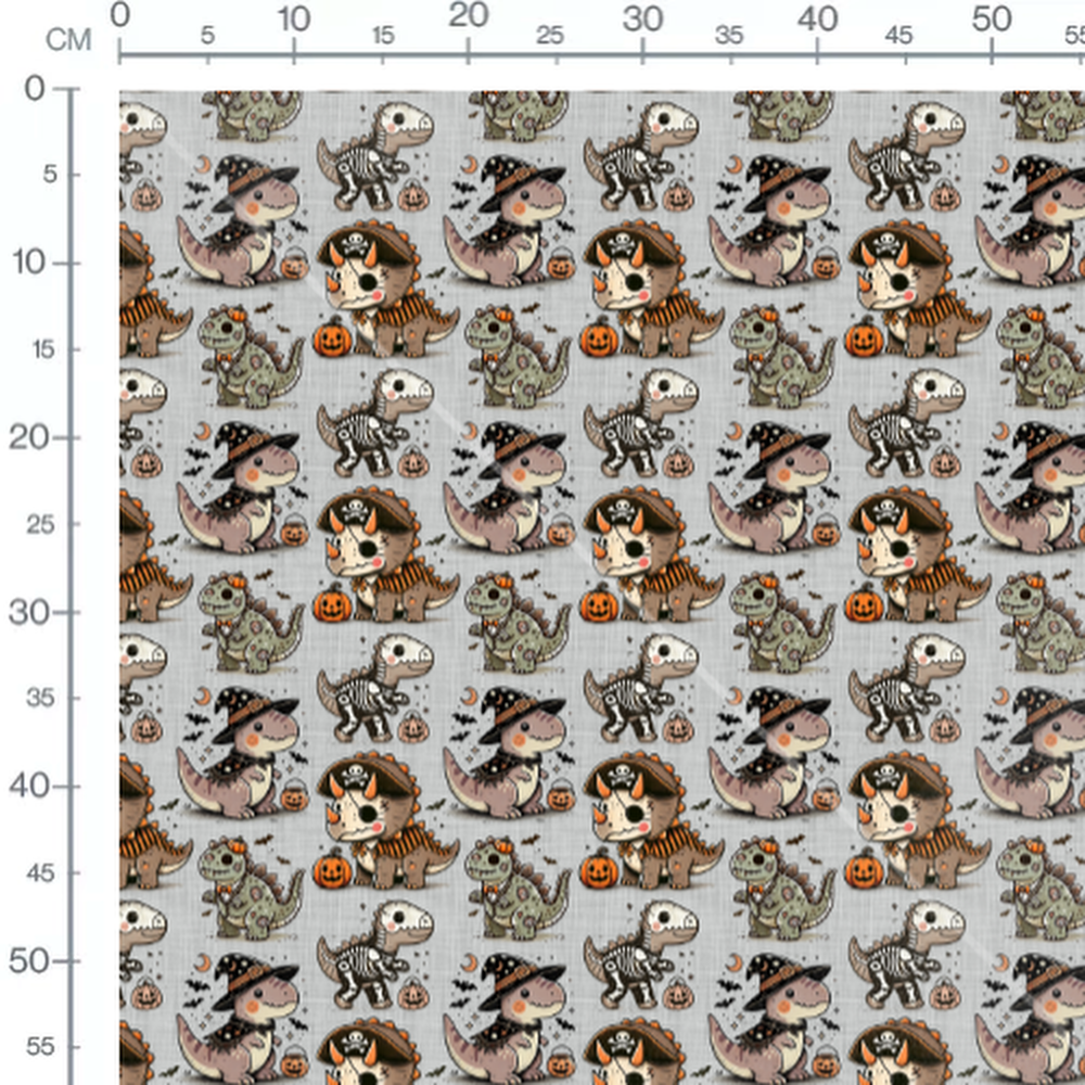 Tissu - Dinosaures halloween