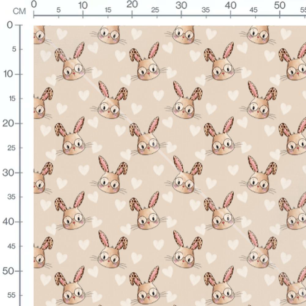 Tissu - Tissu Lapin Lunettes Leopard
