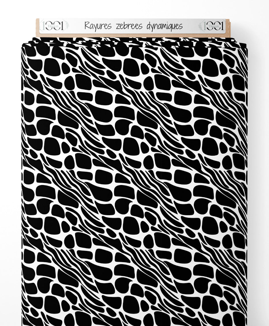 Tissu - Rayures zébrées dynamiques