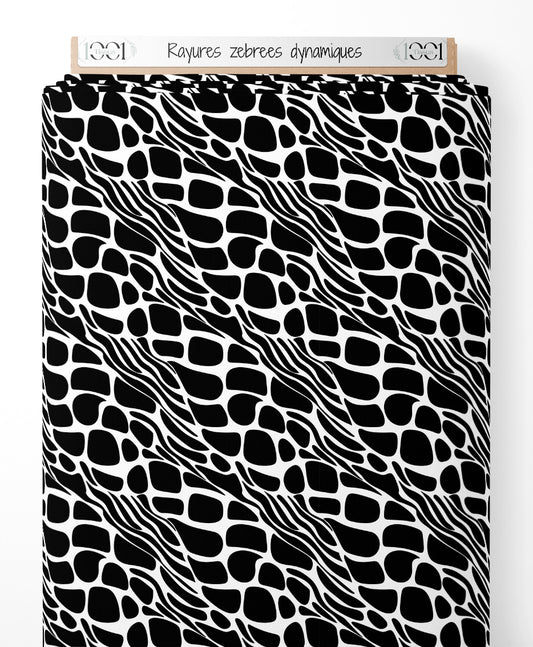 Tissu - Rayures zébrées dynamiques