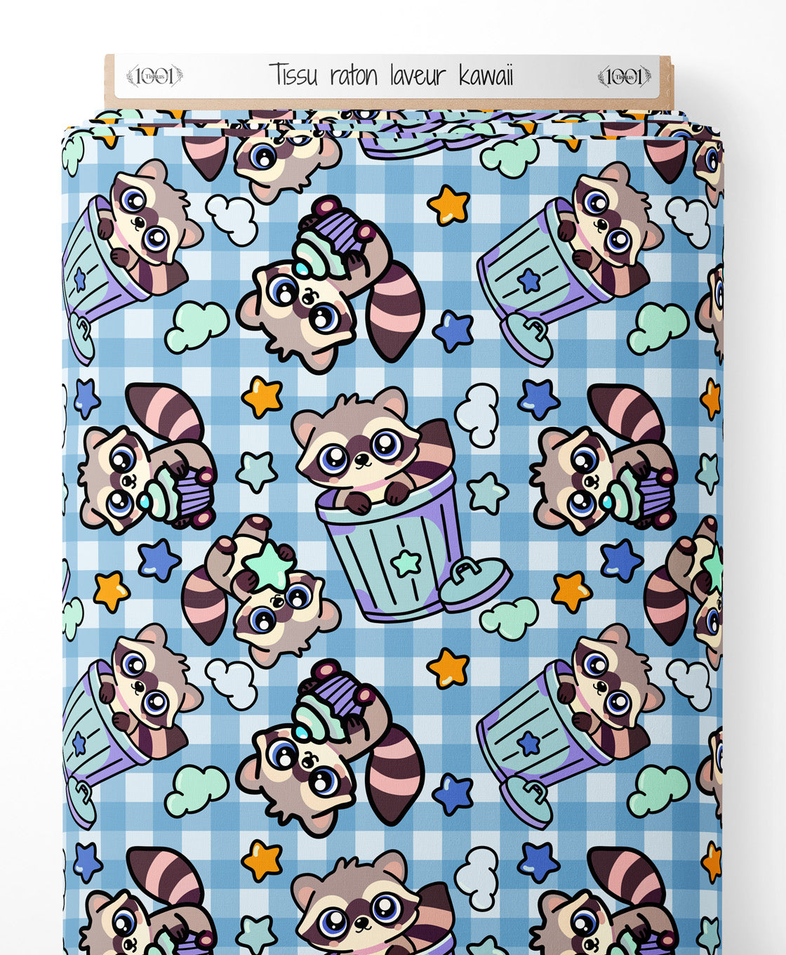 Tissu - raton laveur kawaii