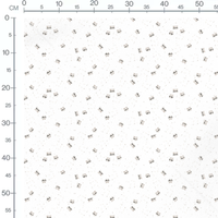 Tissu - Ratons laveurs et points ludiques