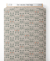 Tissu - Ours dessinés fond beige