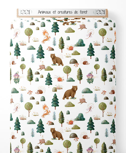 Tissu - Animaux et créatures de forêt