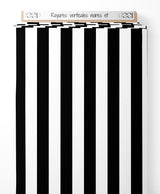 Tissu - Rayures verticales noires et