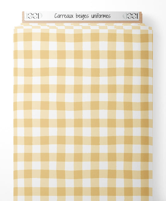 Tissu - Carreaux beiges uniformes