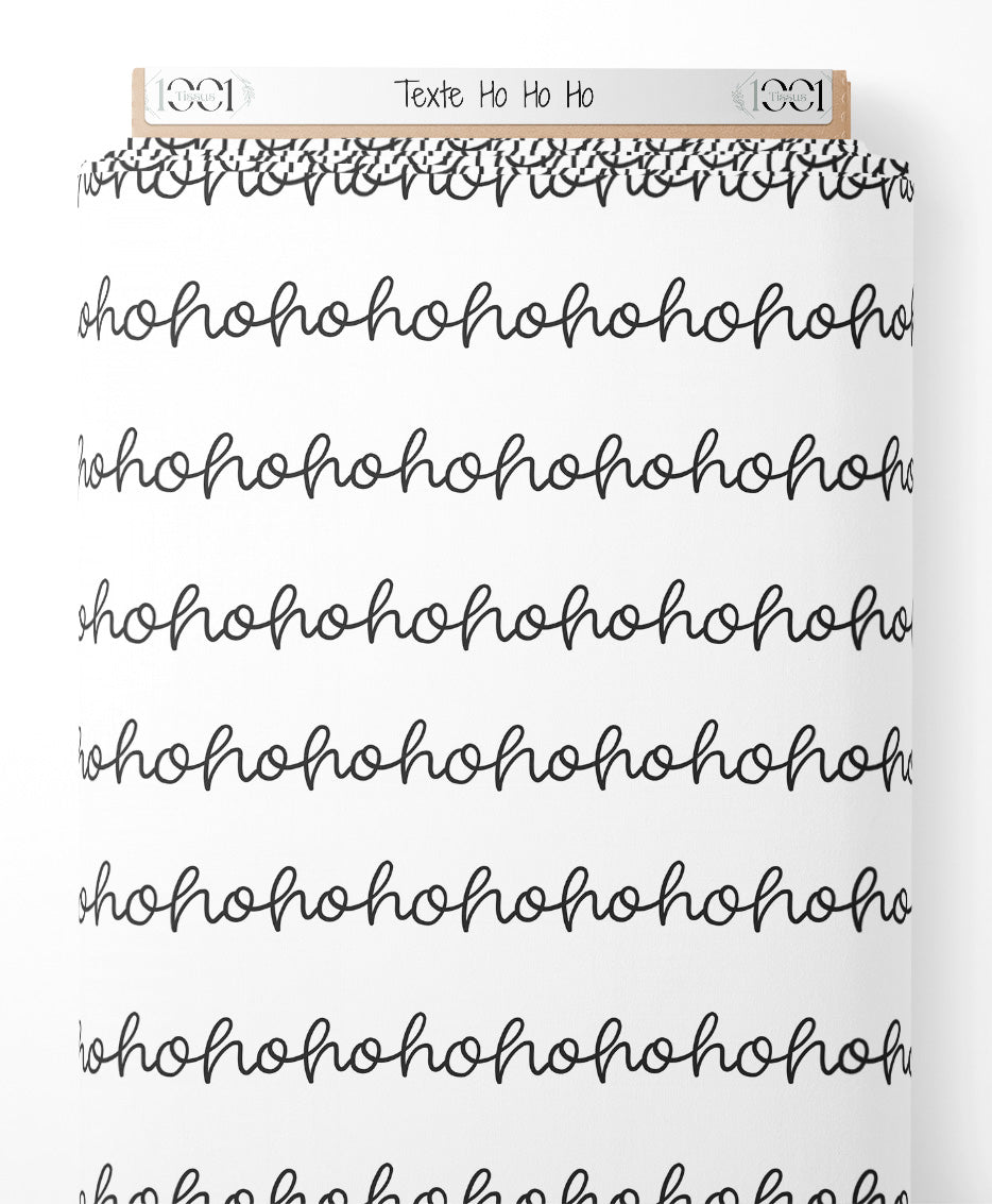 Tissu - Texte Ho Ho Ho