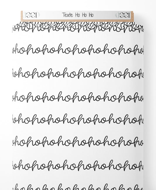 Tissu - Texte Ho Ho Ho