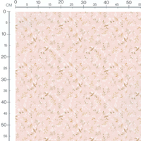 Tissu - Fleurs blanches et beige doux