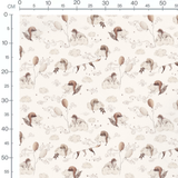 Tissu - Oursons dans des tasses