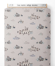 Tissu - Sous-marins vintage dessinés