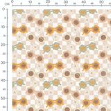 Tissu - Lunettes fleurs et marguerites