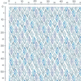 Tissu - Fleurs roses et blanches bleu 4