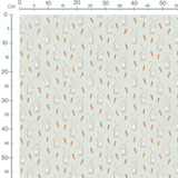 Tissu - Lapins joyeux et carottes fraîches