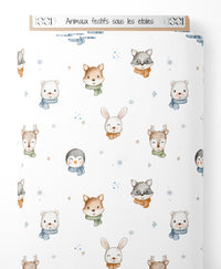 Tissu - Animaux festifs sous les étoiles