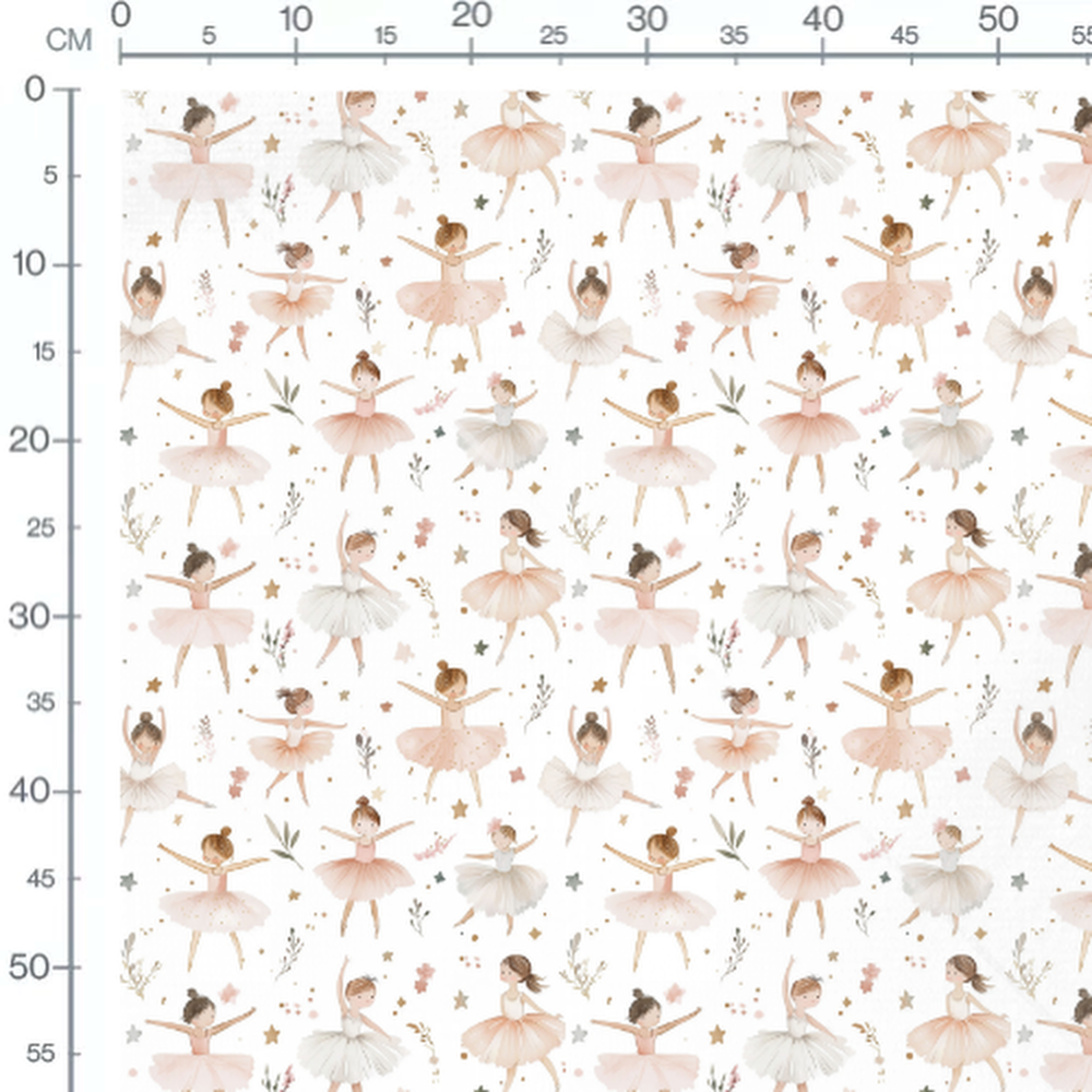Tissu - Danseuses en tutus pastel