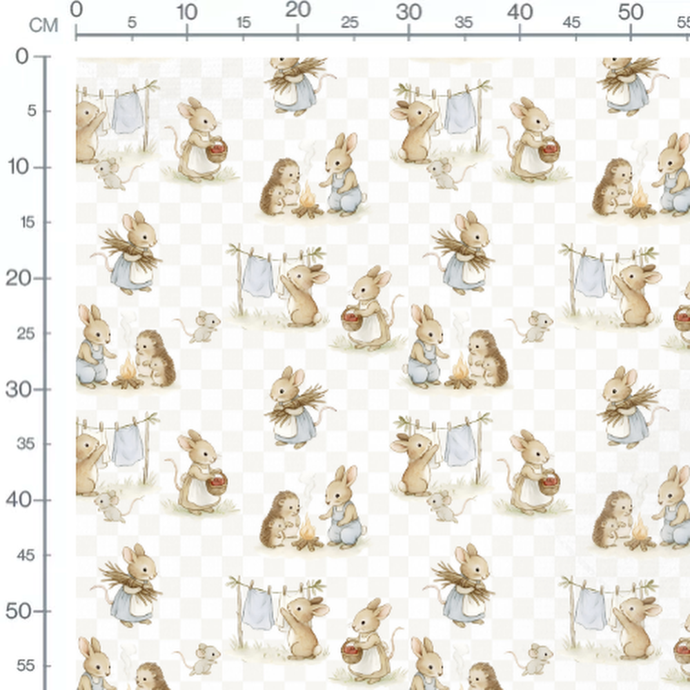 Tissu - Petits animaux au quotidien