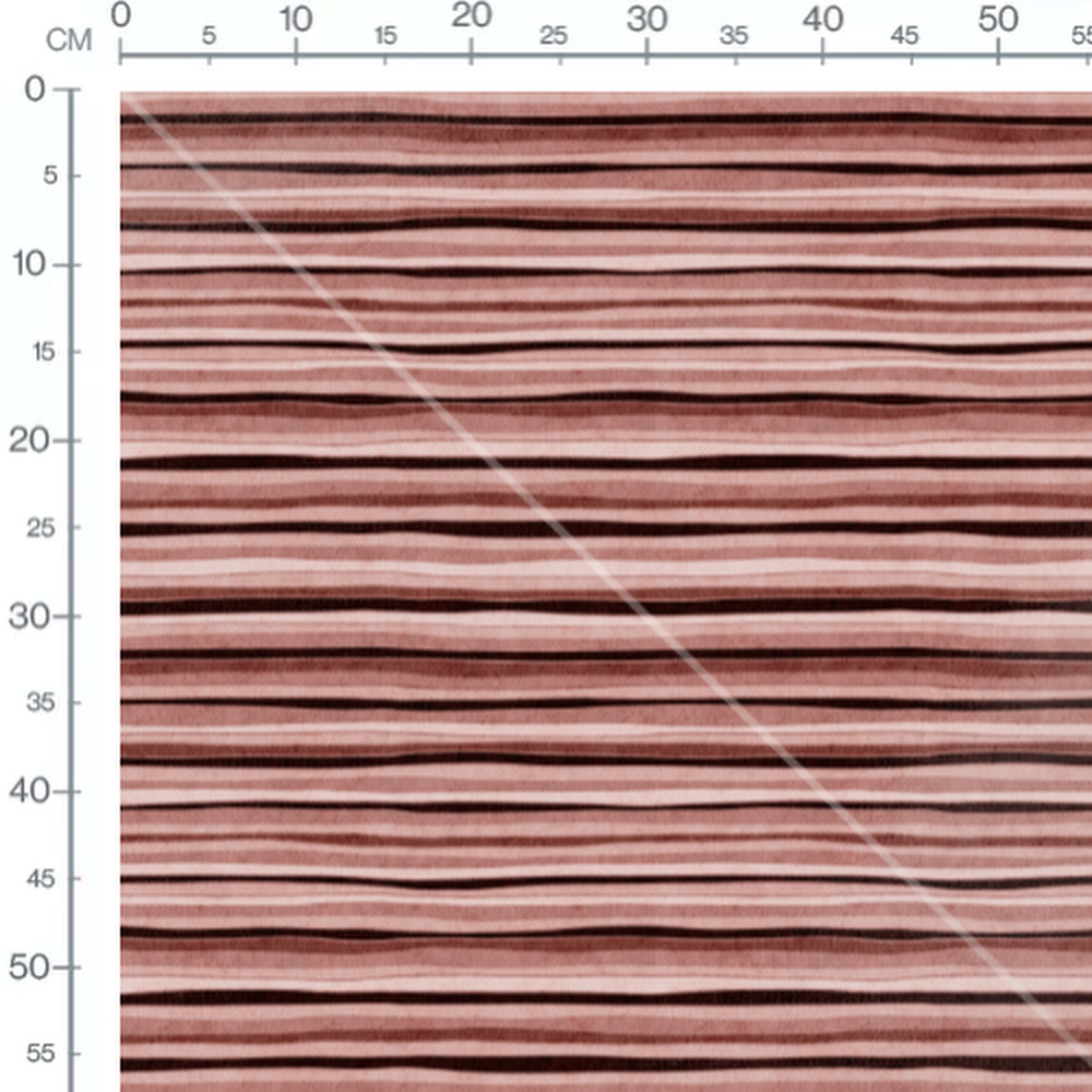 Tissu - Rayures marron et rose beige