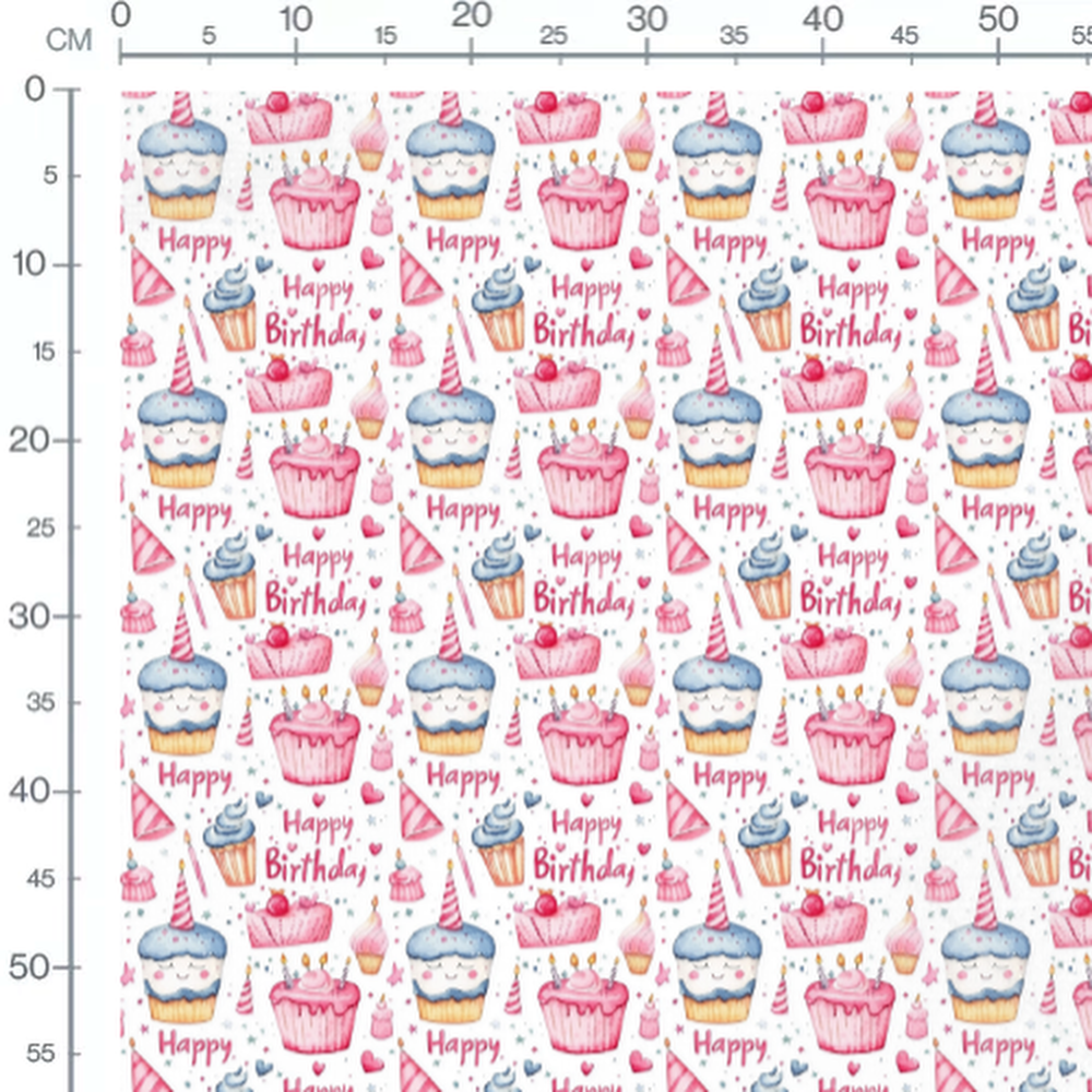 Tissu - Tissu Gateau Birthday