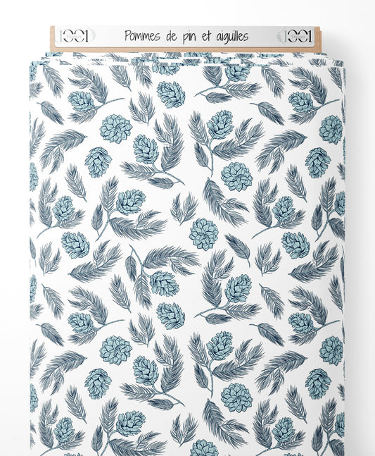 Tissu - Pommes de pin et aiguilles