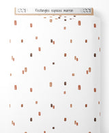 Tissu - Rectangles espacés marron