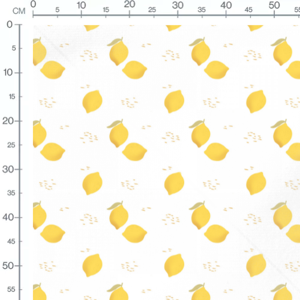 Tissu - Citrons avec graines jaunes