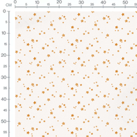 Tissu - Étoiles dorées sur fond blanc