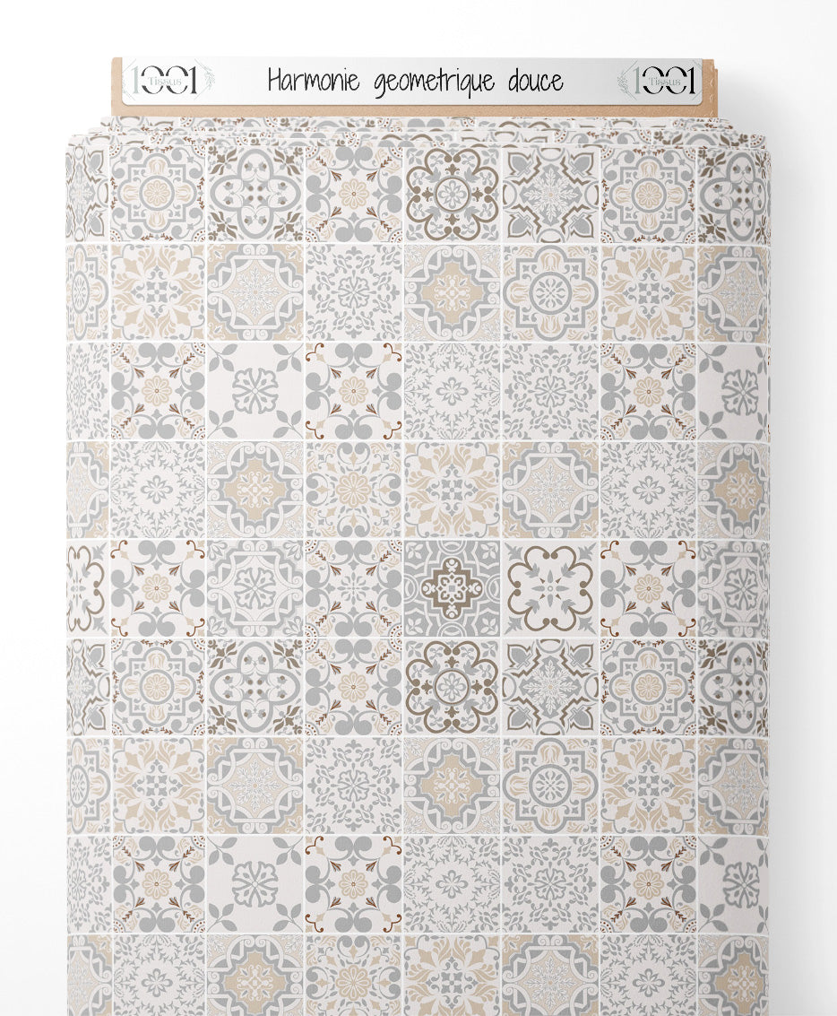 Tissu - Harmonie géométrique douce