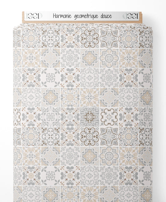 Tissu - Harmonie géométrique douce