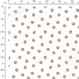 Tissu - Pattes floues sur fond clair