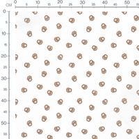 Tissu - Pattes floues sur fond clair