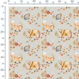 Tissu - Animaux en écharpes automnales