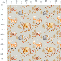 Tissu - Animaux en écharpes automnales