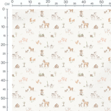 Tissu - Animaux de ferme pastel 2