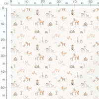 Tissu - Animaux de ferme pastel 2